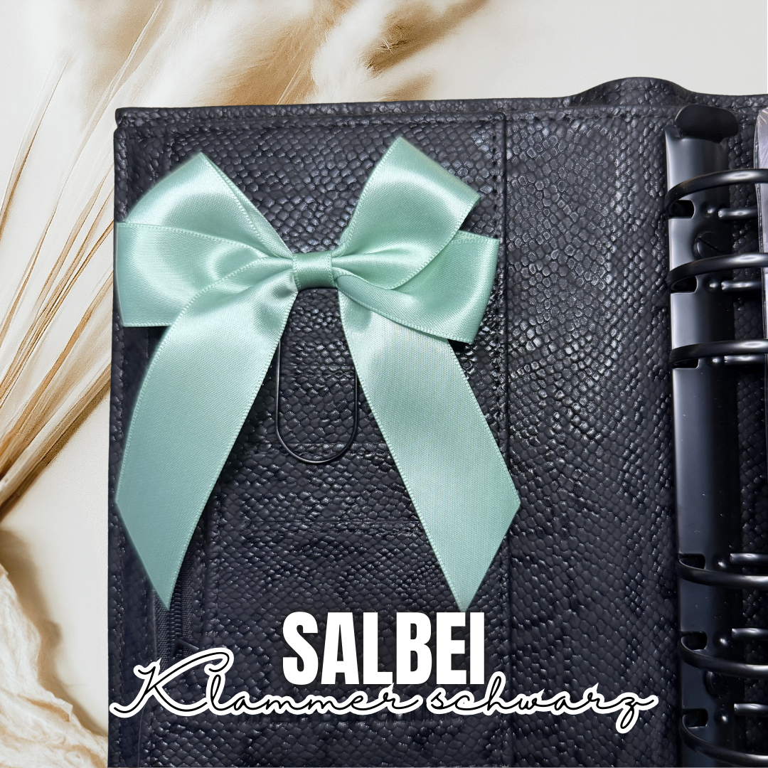 Satin Schleife (mit Büroklammer)