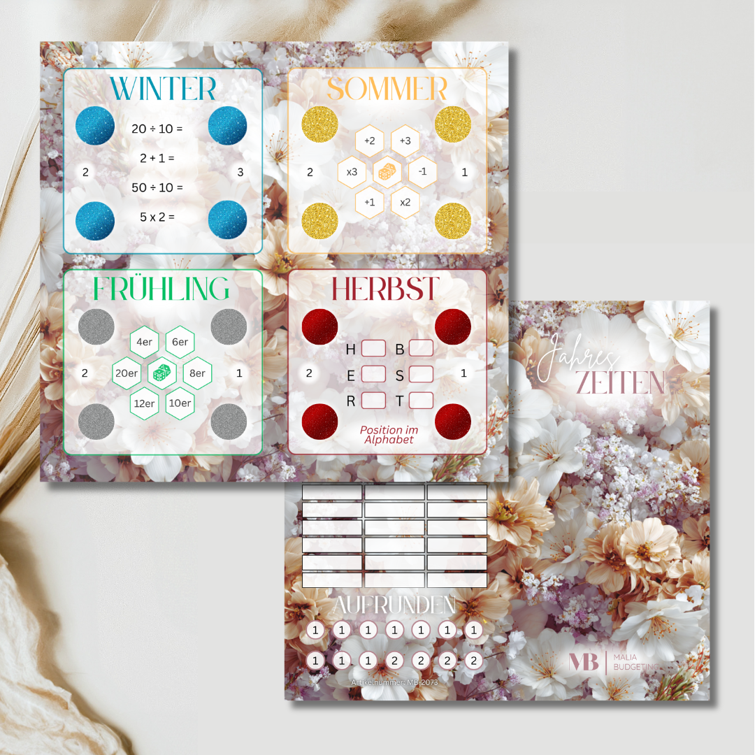 Jahreszeiten Klappkarte