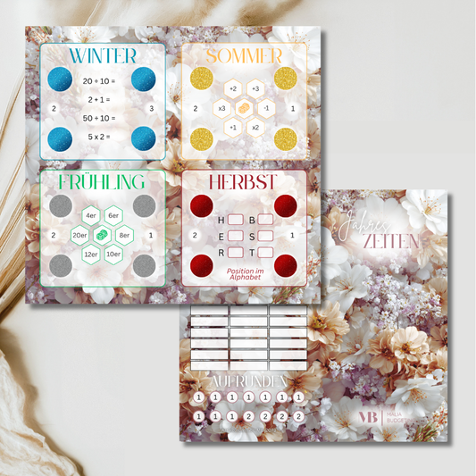 Jahreszeiten Klappkarte