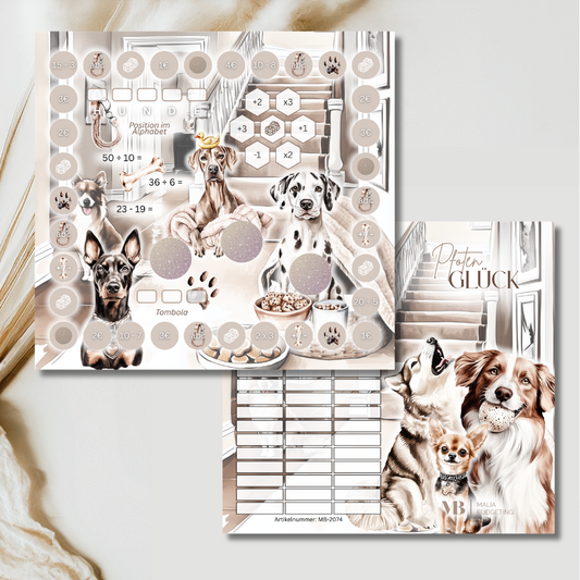 Pfoten Glück Klappkarte