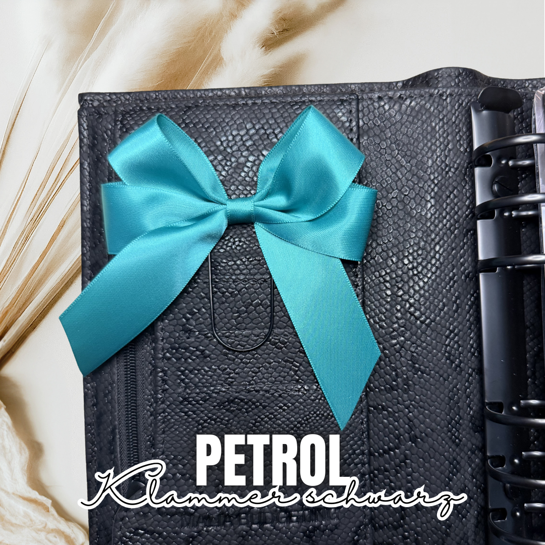 Satin Schleife (mit Büroklammer)