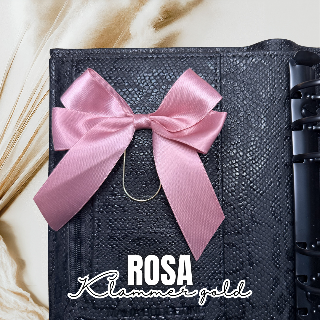 Satin Schleife (mit Büroklammer)