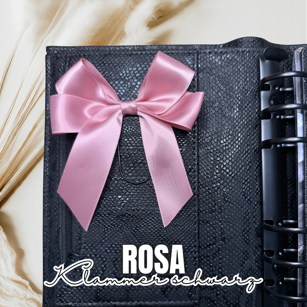 Satin Schleife (mit Büroklammer)