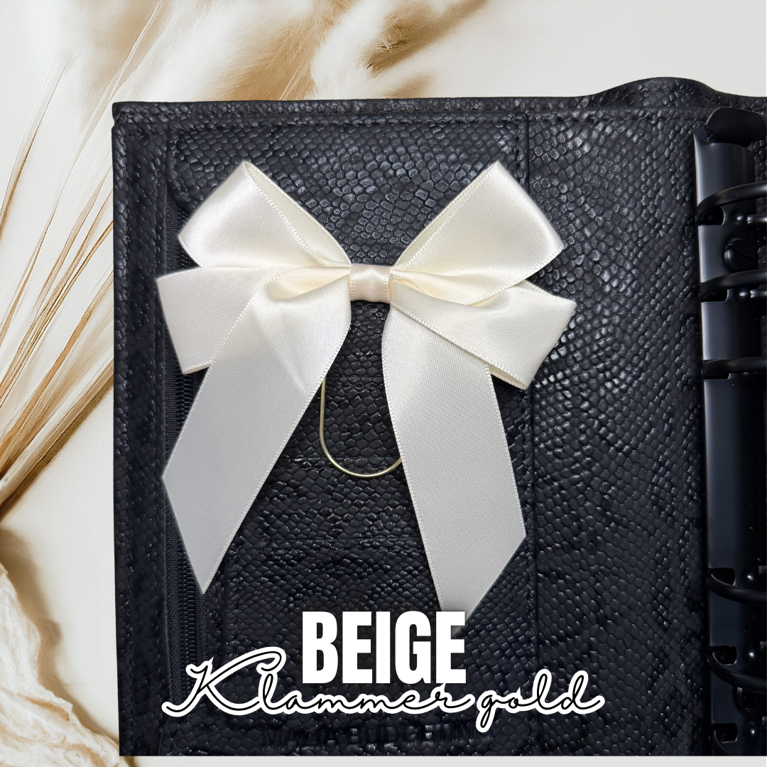 Satin Schleife (mit Büroklammer)