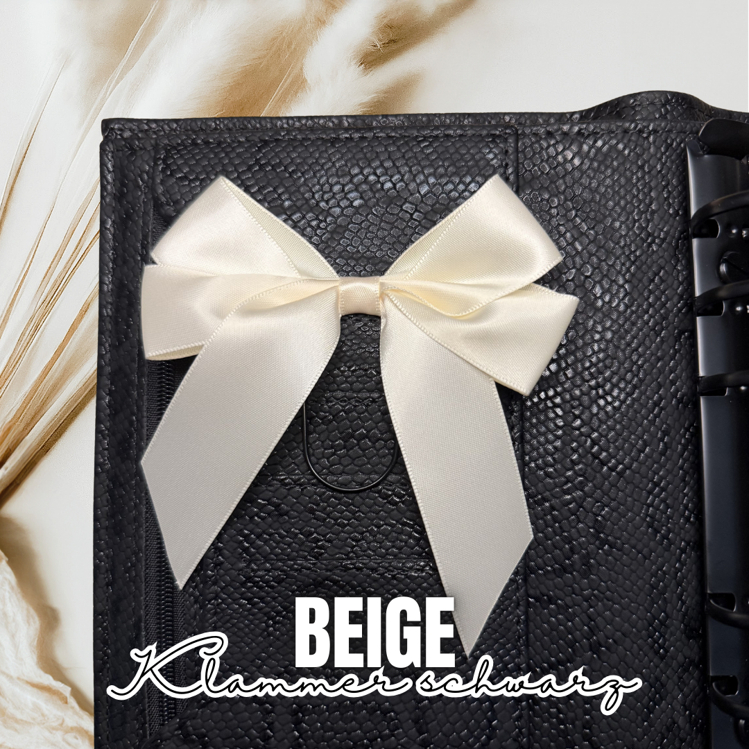 Satin Schleife (mit Büroklammer)