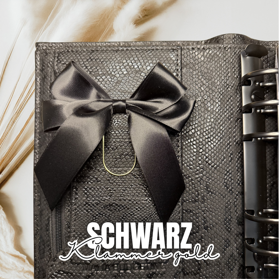 Satin Schleife (mit Büroklammer)