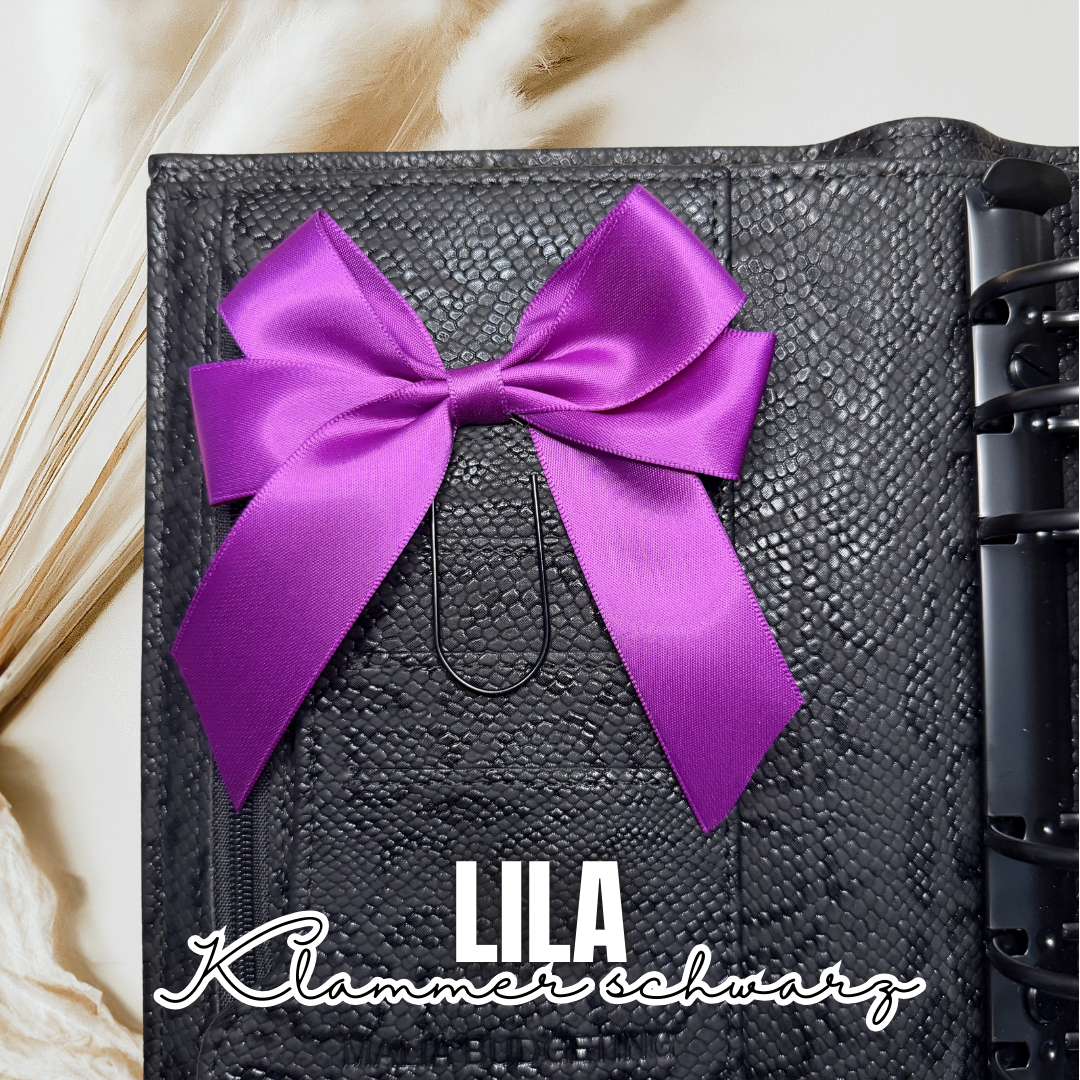 Satin Schleife (mit Büroklammer)