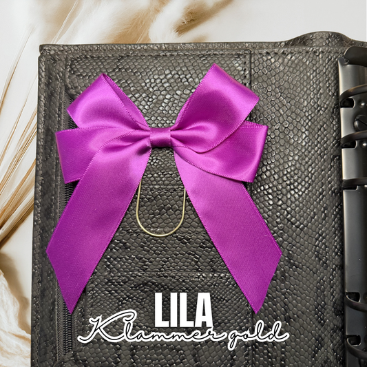 Satin Schleife (mit Büroklammer)