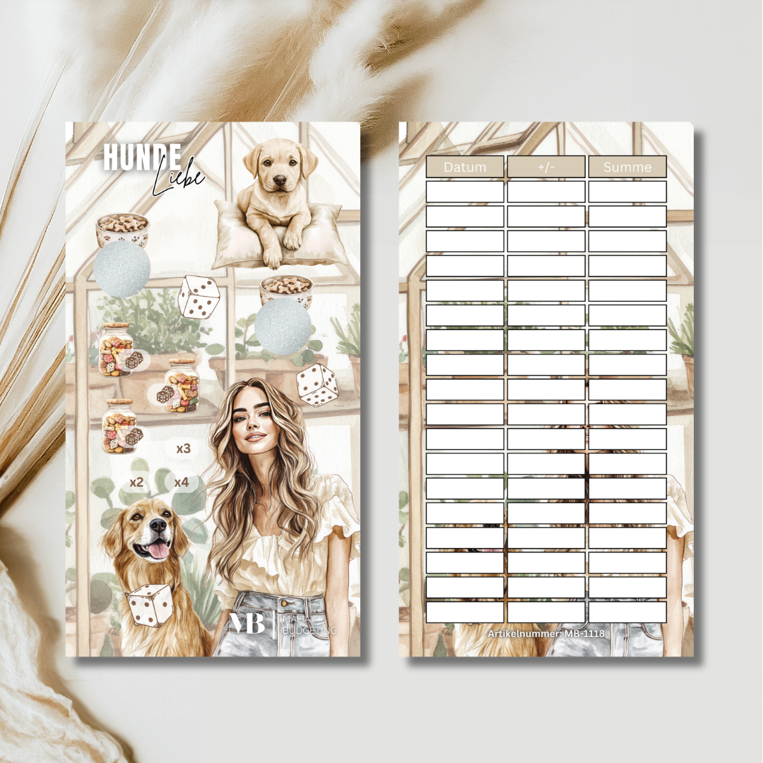 Hunde Liebe Sparchallenge (foliert)