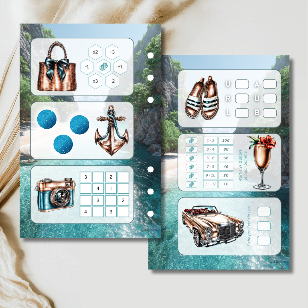 Sparblöcke Urlaub (foliert)