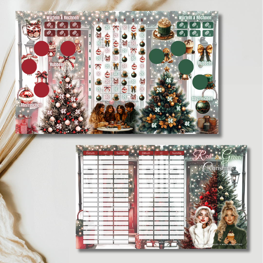 Red vs. Green Christmas Klappkarte (foliert) / Türchen 5