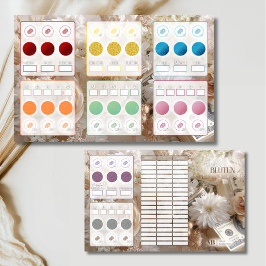 Farbblüten Klappkarte