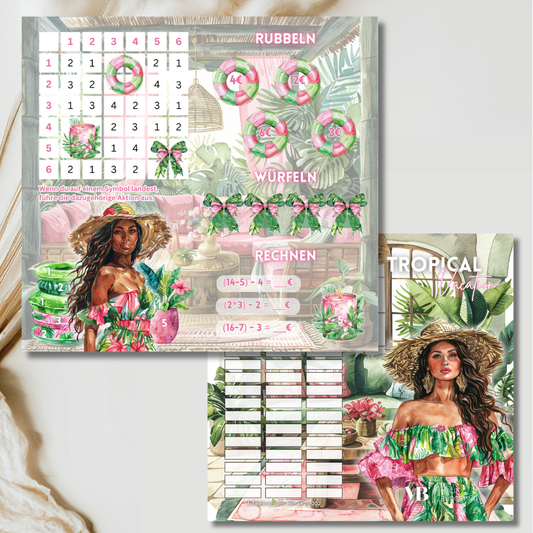 Tropical Vacation Klappkarte (foliert) / Türchen 9