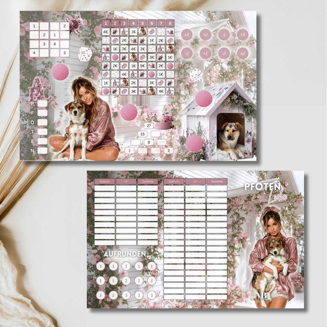 Pfoten Liebe Klappkarte (foliert)