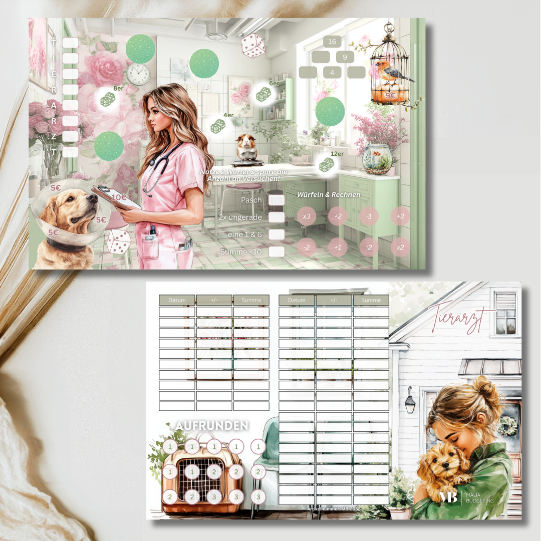 Tierarzt Klappkarte Sparweg (foliert)