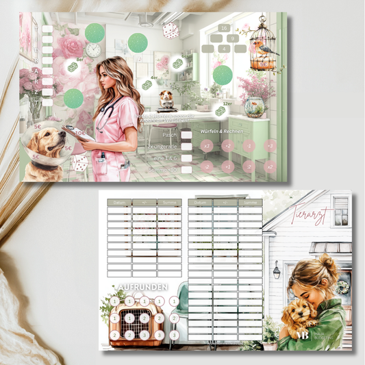 Tierarzt Klappkarte Sparweg (foliert)