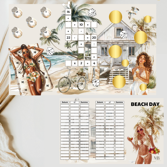 Beach Day Klappkarte / 6-seitige Sparchallenge
