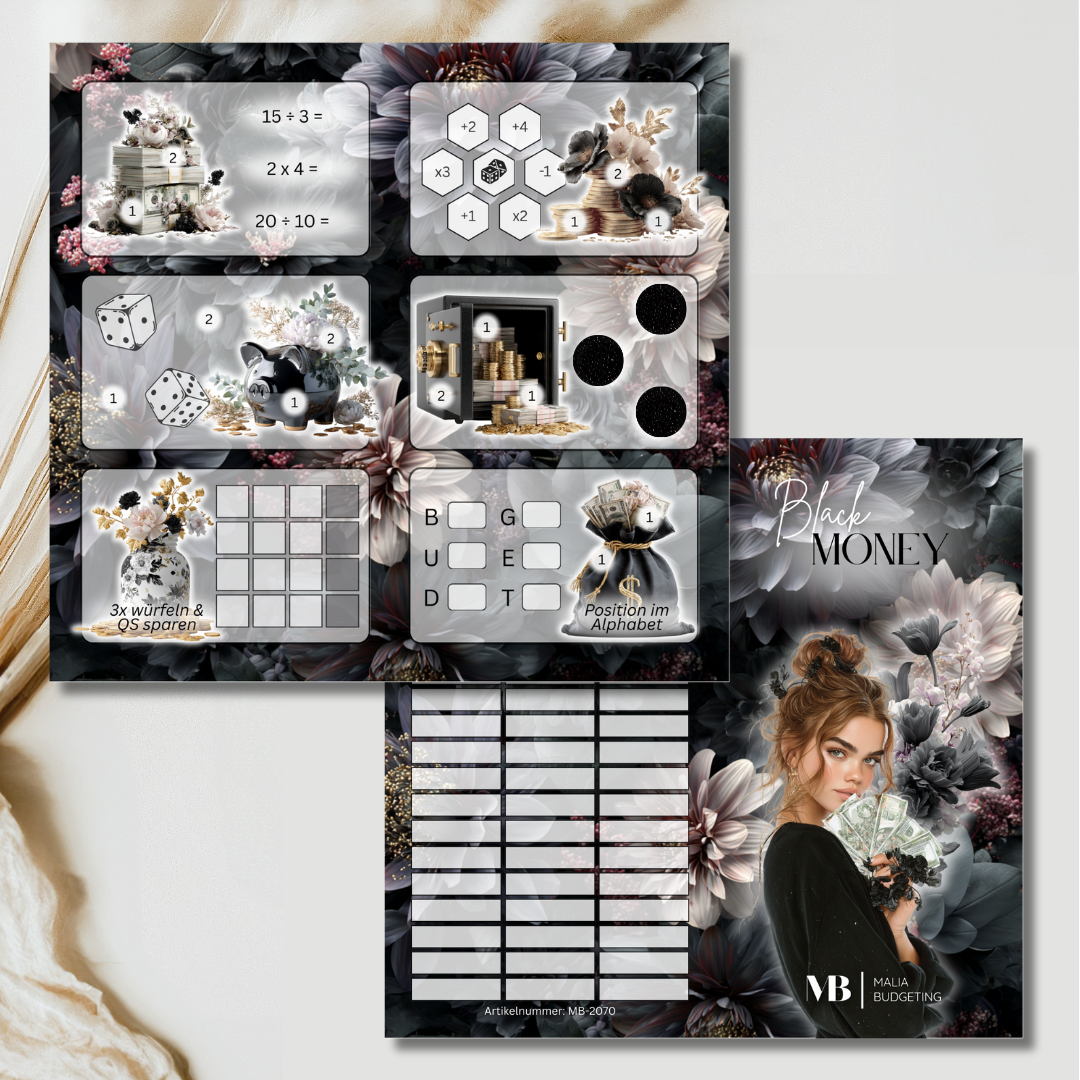 Black Money Klappkarte