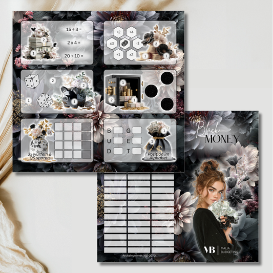 Black Money Klappkarte