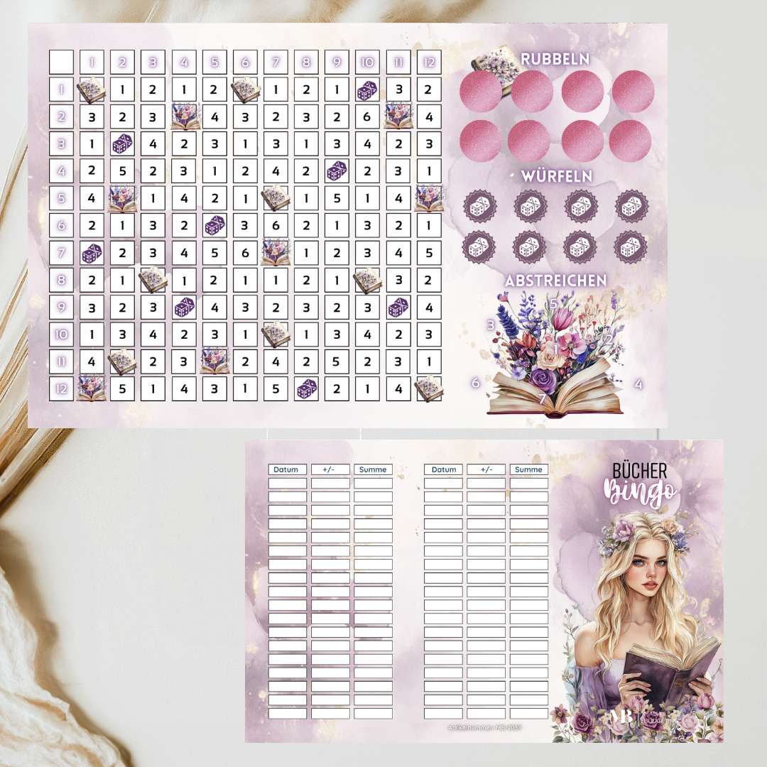 Bücher XXL Bingo Klappkarte