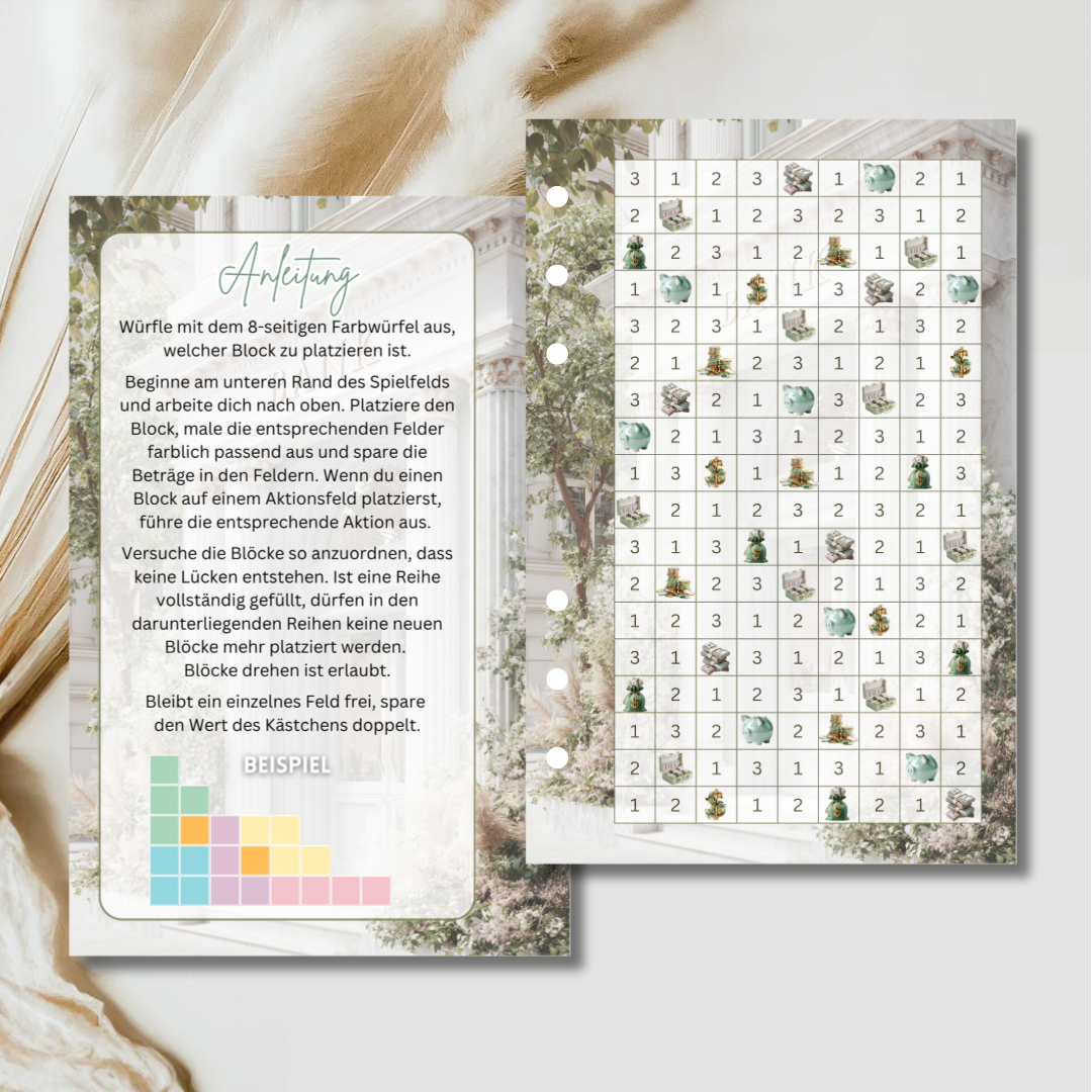 Sparblöcke Notgroschen (foliert)