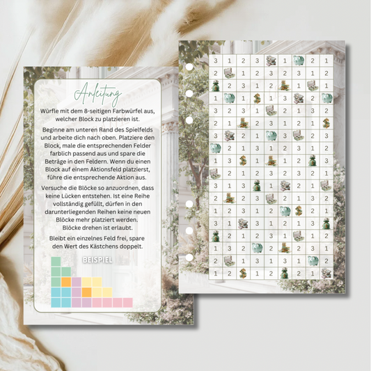 Sparblöcke Notgroschen (foliert)