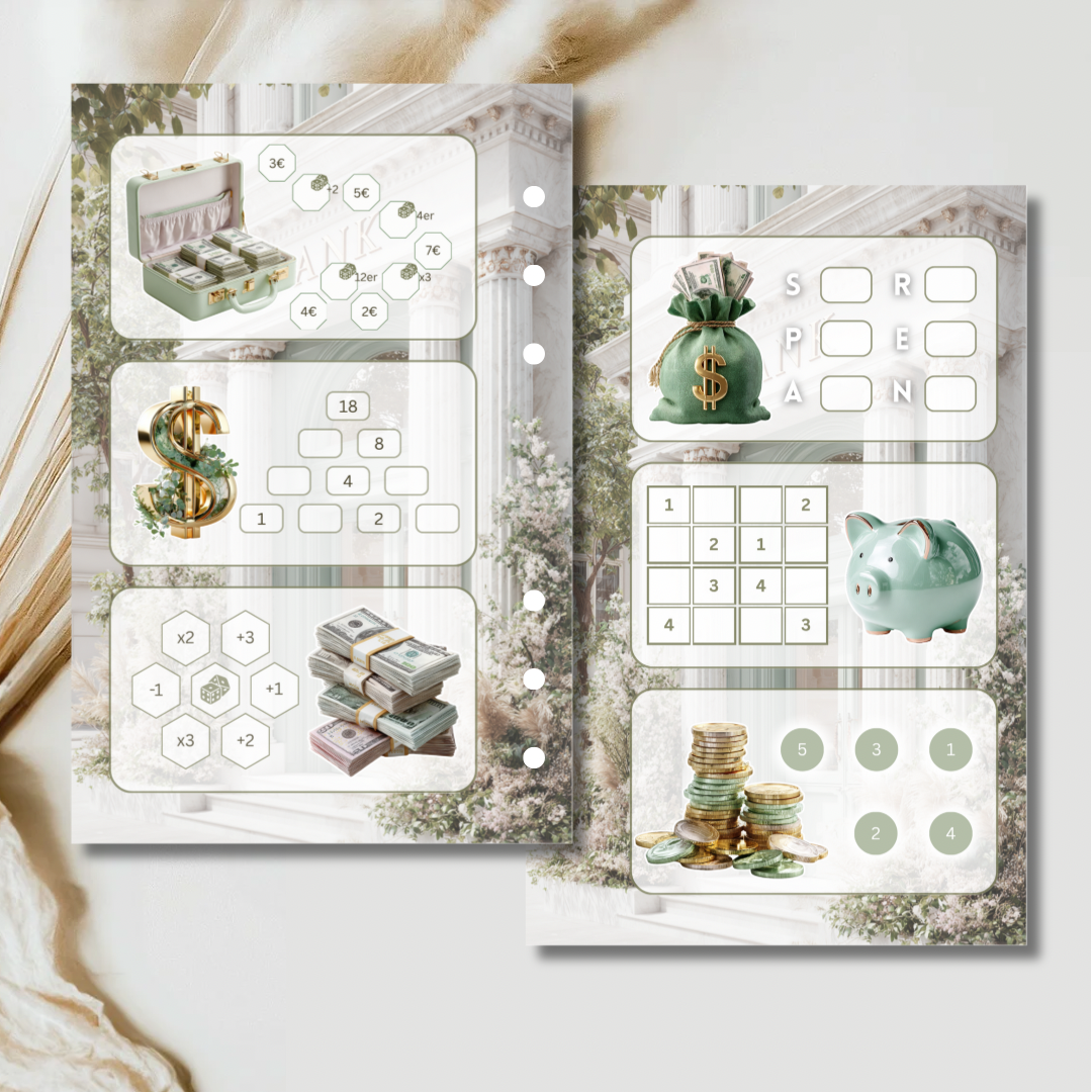 Sparblöcke Notgroschen (foliert)