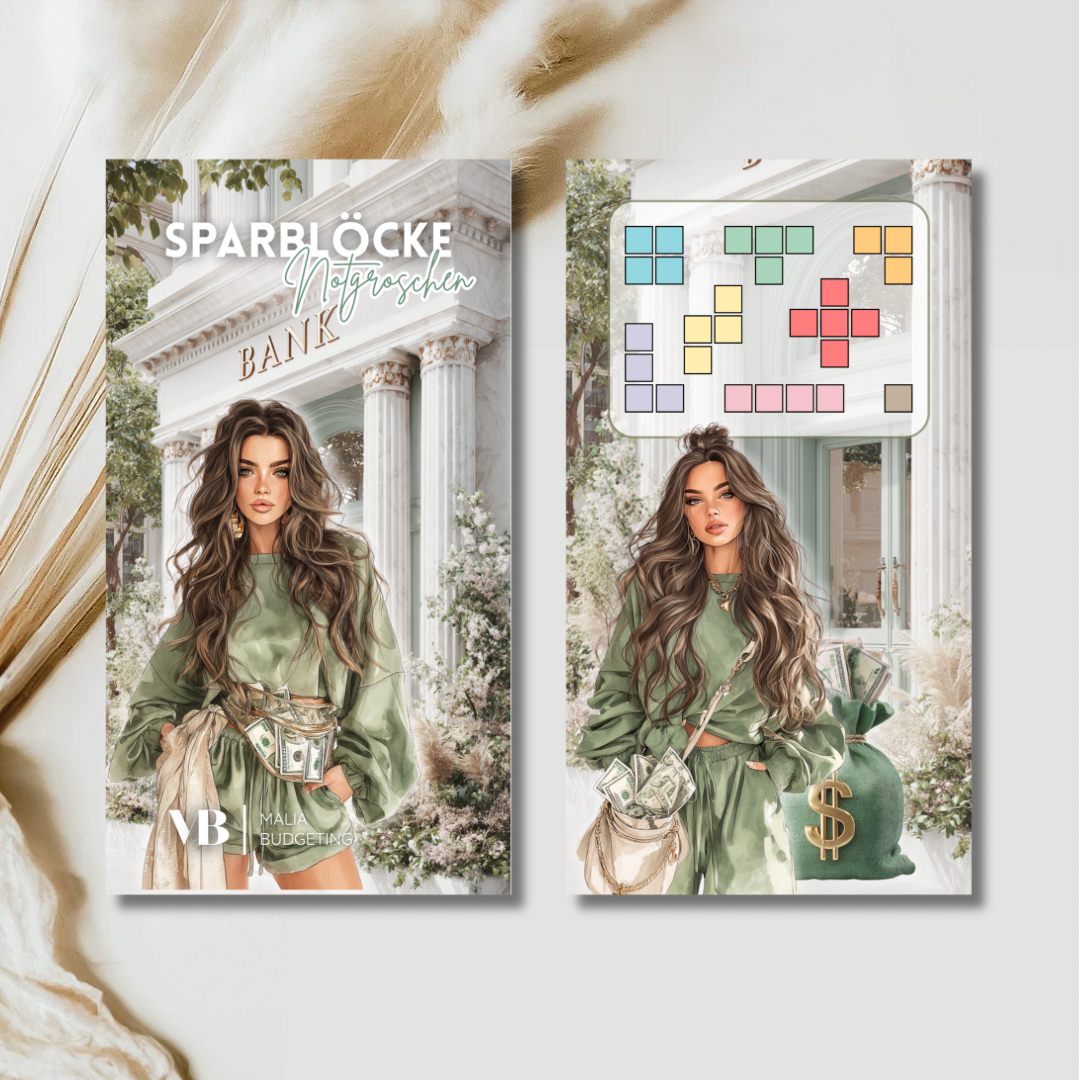 Sparblöcke Notgroschen (foliert)