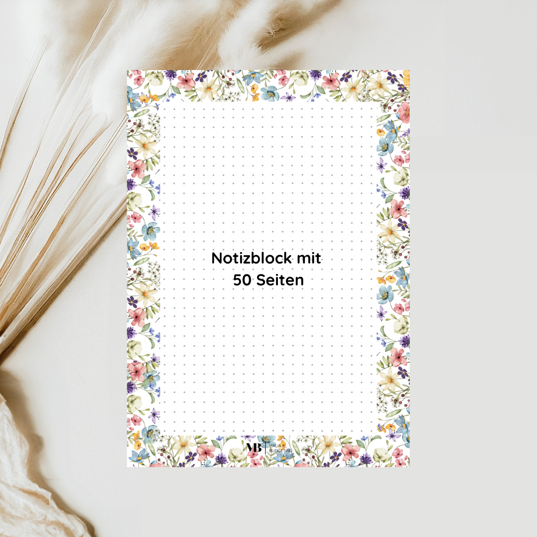 Notizblock Blumen A5