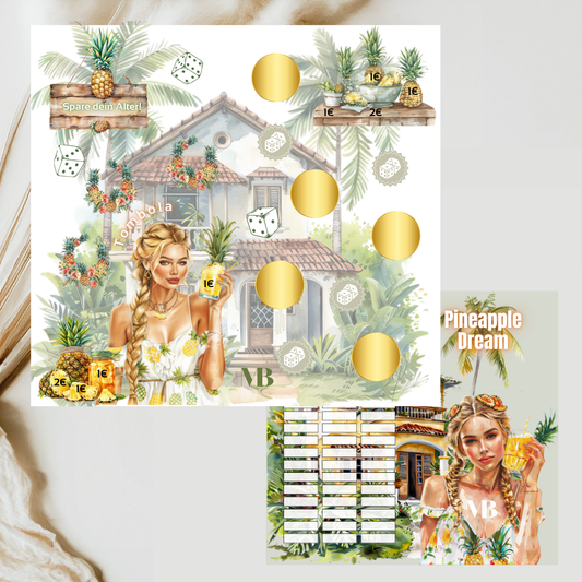 Pineapple Dream Klappkarte / 4-seitige Sparchallenge
