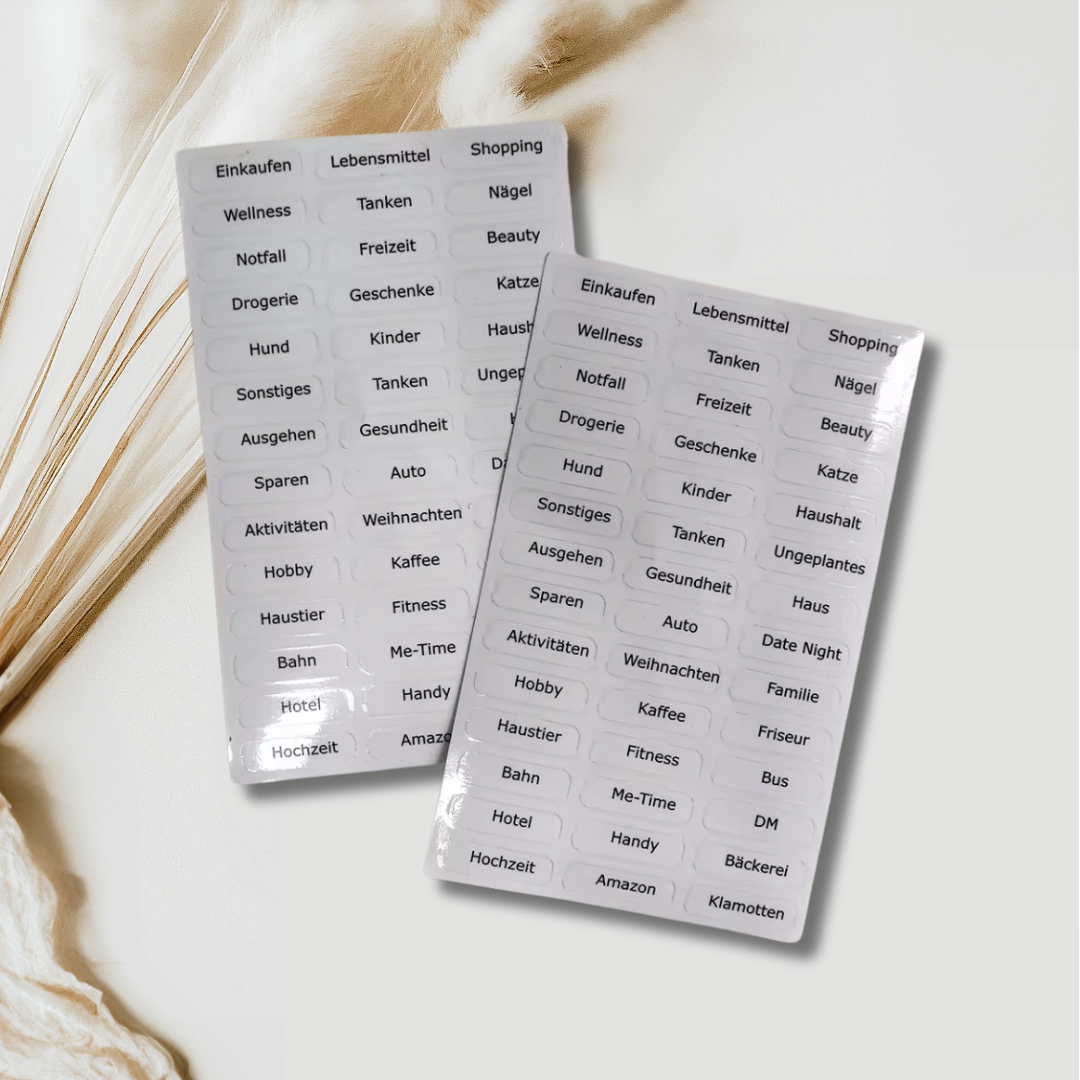 Register Umschläge / passend für das Wallet