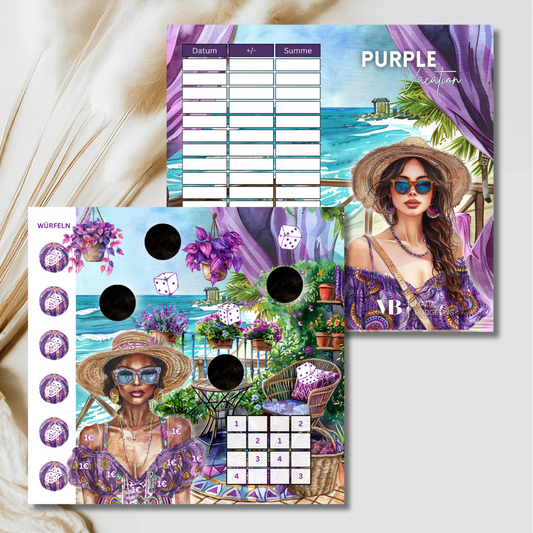 Purple Spring 4er-Klappkarte (foliert)