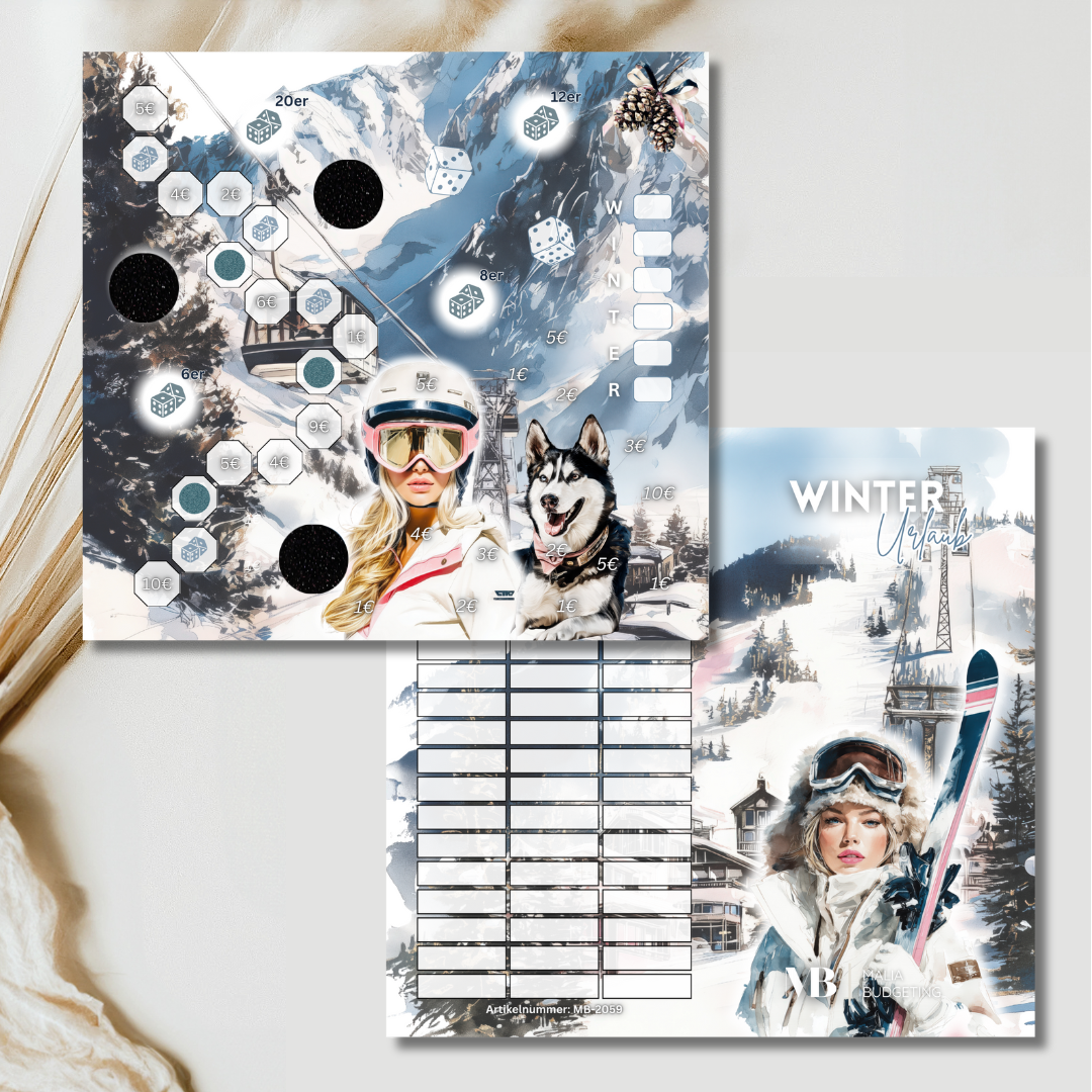Winter Urlaub Klappkarte (foliert)