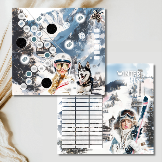 Winter Urlaub Klappkarte (foliert)