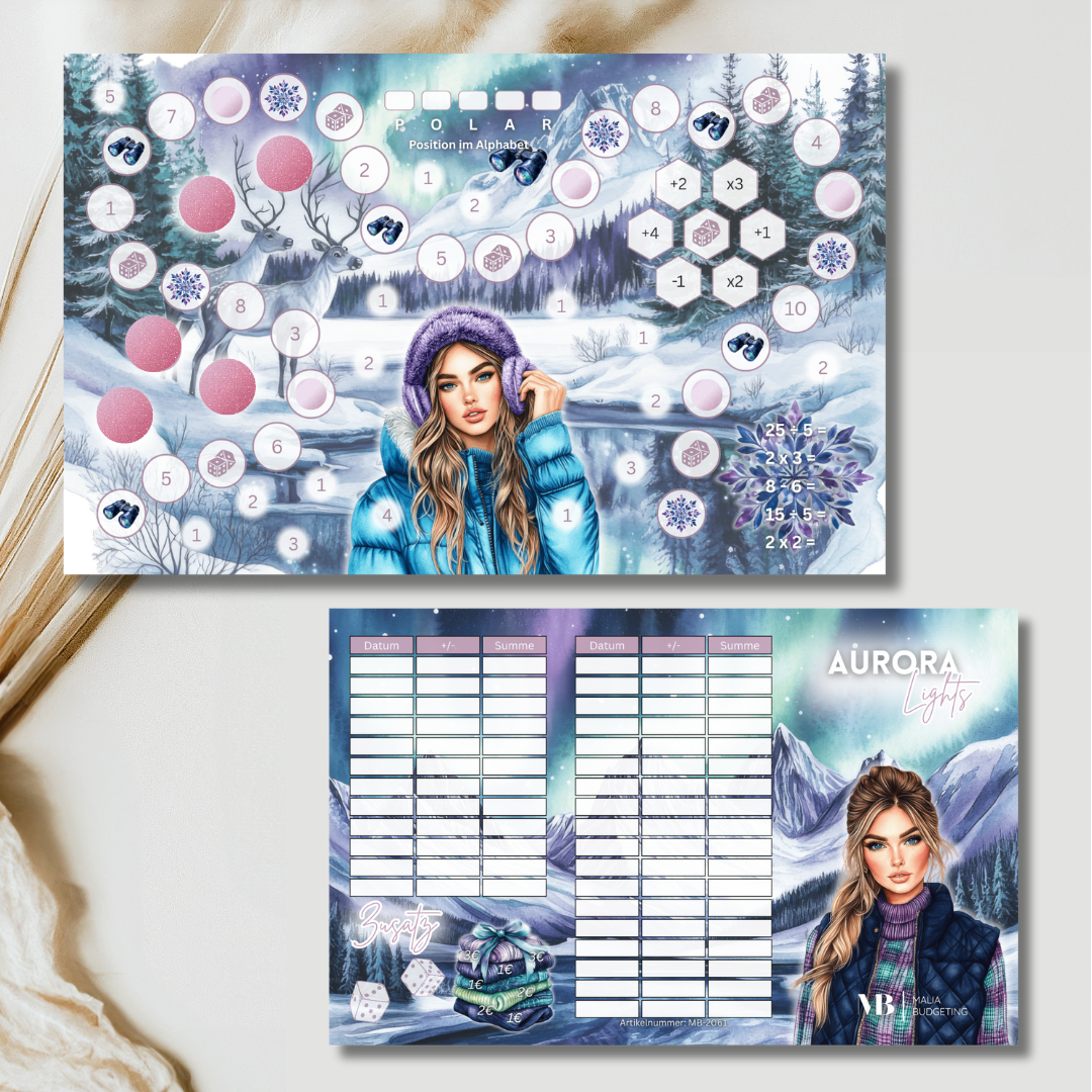 Aurora Lights Klappkarte (foliert)